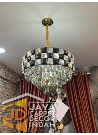 Lampu Crystal Putih Hitam 